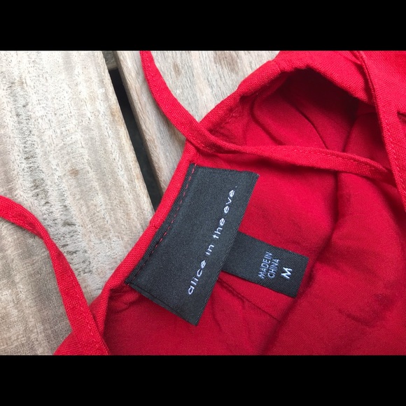 ALICE IN THE EVE Red Strappy Backless ZIP Up Dress - Picture 3 of 3